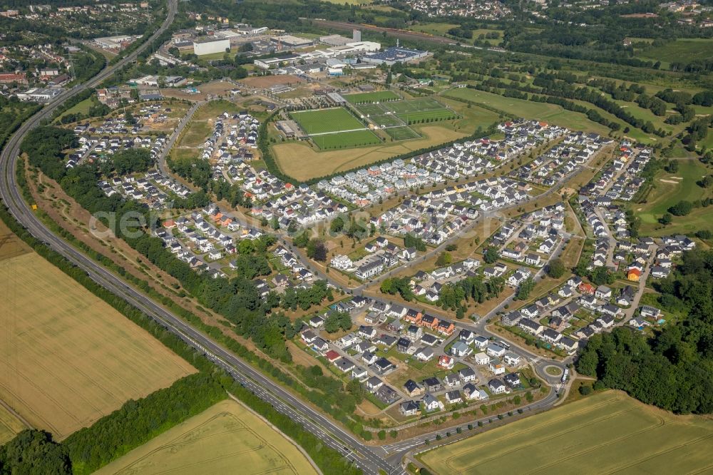 Dortmund from above - Single-family residential area of settlement Brackeler Feld in the district Brackel in Dortmund in the state North Rhine-Westphalia, Germany