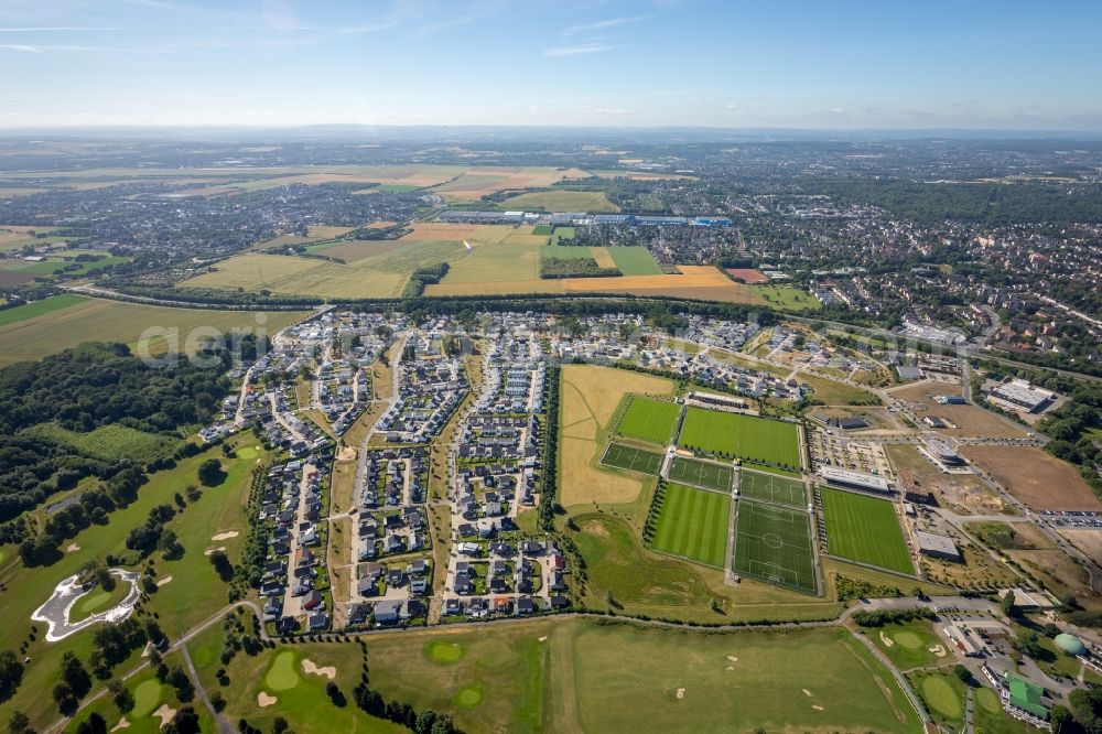 Aerial image Dortmund - Single-family residential area of settlement Brakeler Feld in the district Brackel in Dortmund in the state North Rhine-Westphalia, Germany