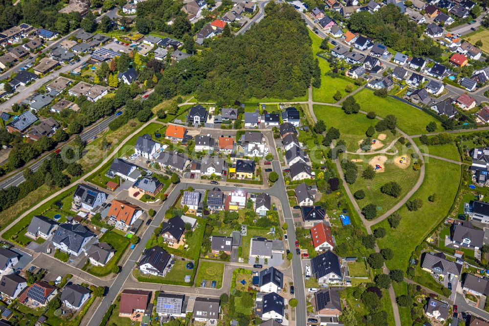 Aerial photograph Breckerfeld - Residential area of single-family settlement in Breckerfeld in the state North Rhine-Westphalia, Germany