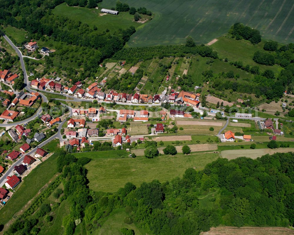 Aerial photograph Brehme - Single-family residential area of settlement in Brehme in the state Thuringia, Germany