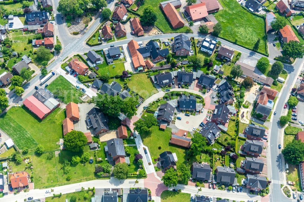 Aerial photograph Haltern am See - Single-family residential area of settlement Im Bromkamp - Von-Galen-Strasse in Haltern am See in the state North Rhine-Westphalia, Germany