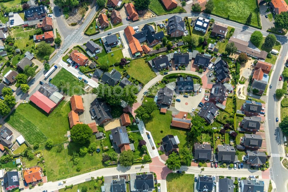 Haltern am See from above - Single-family residential area of settlement Im Bromkamp - Von-Galen-Strasse in Haltern am See in the state North Rhine-Westphalia, Germany