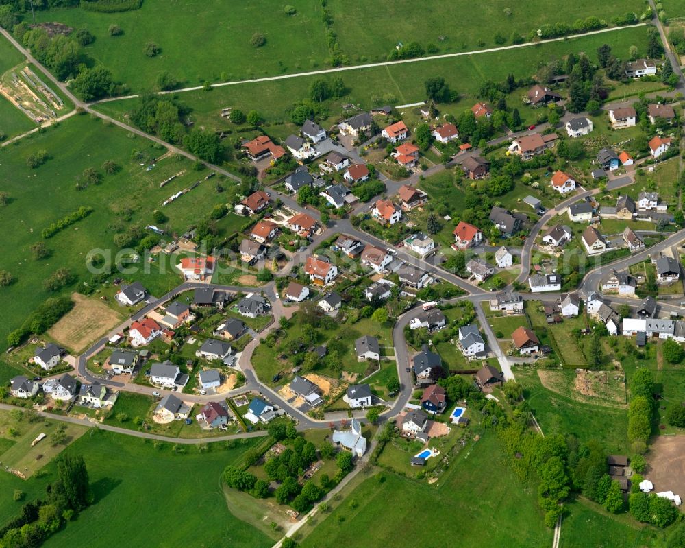 Aerial image Daubach - Single-family residential area of settlement in Daubach in the state Rhineland-Palatinate