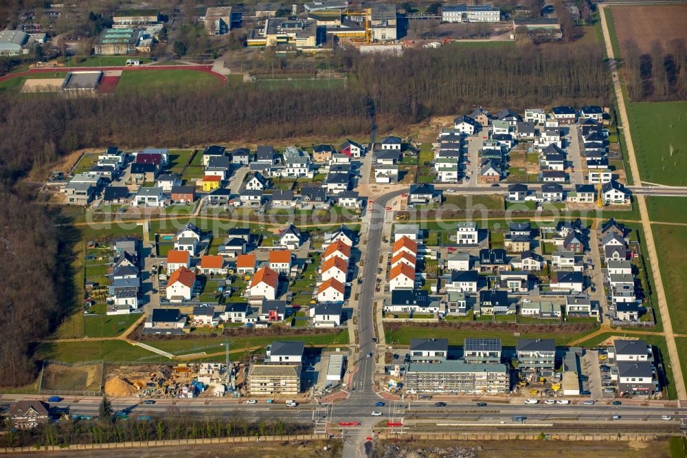 Aerial image Neukirchen-Vluyn - Single-family residential area Dicksche Heide in Neukirchen-Vluyn in the state of North Rhine-Westphalia