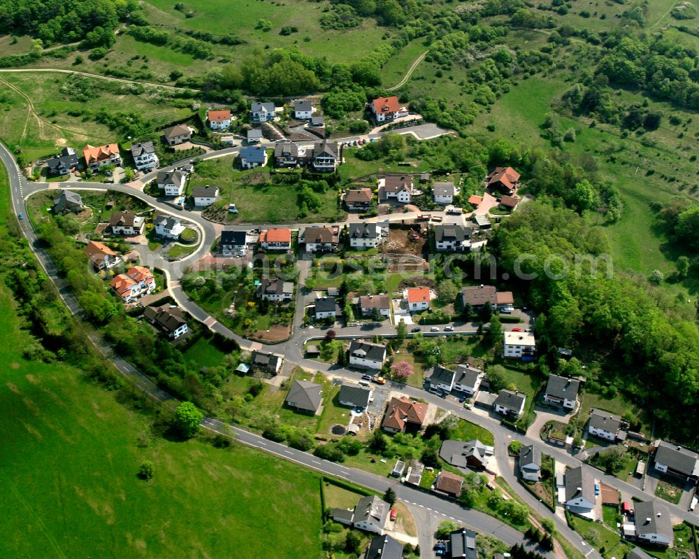 Aerial image Donsbach - Single-family residential area of settlement in Donsbach in the state Hesse, Germany