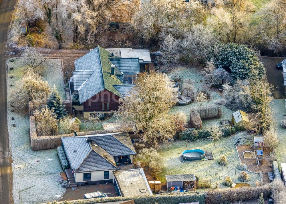 Aerial image Drechen - Single-family residential area of settlement on street Goldbrinkstrasse in Drechen at Ruhrgebiet in the state North Rhine-Westphalia, Germany