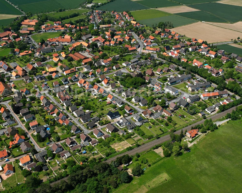 Dörnten from the bird's eye view: Single-family residential area of settlement in Dörnten in the state Lower Saxony, Germany