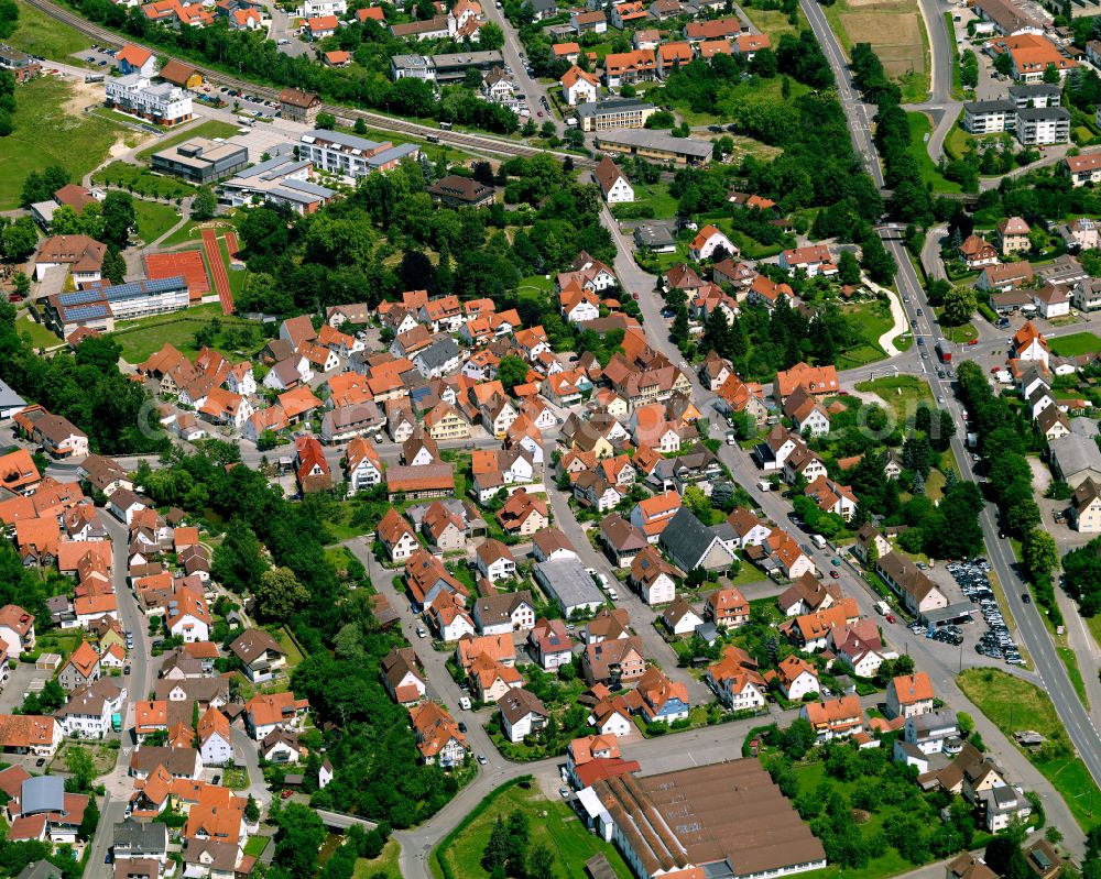 Aerial image Dußlingen - Single-family residential area of settlement in Dußlingen in the state Baden-Wuerttemberg, Germany