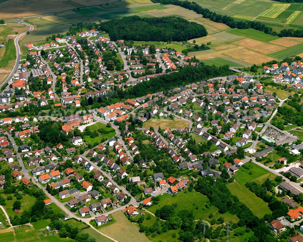 Aerial photograph Dußlingen - Single-family residential area of settlement in Dußlingen in the state Baden-Wuerttemberg, Germany