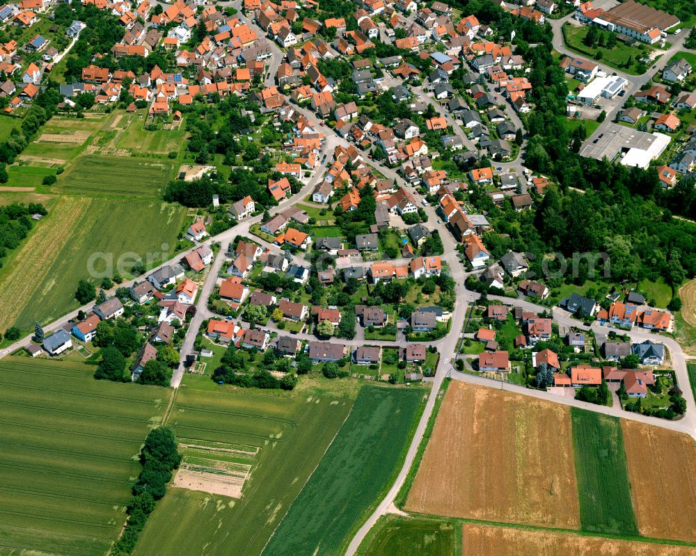 Aerial image Dußlingen - Single-family residential area of settlement in Dußlingen in the state Baden-Wuerttemberg, Germany