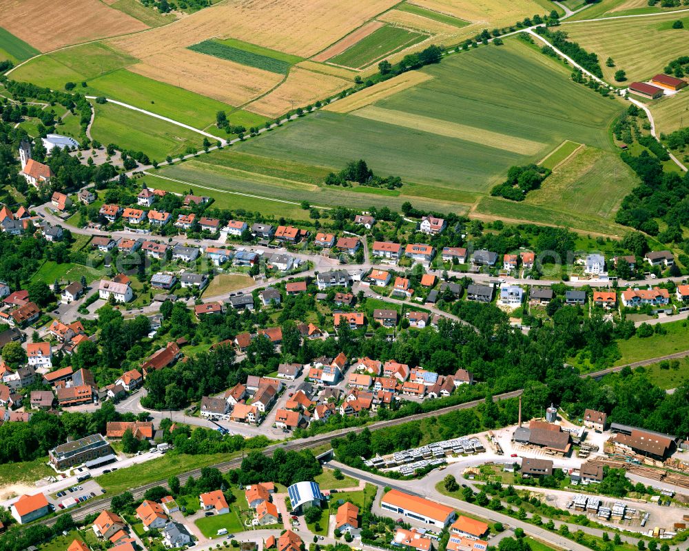 Aerial photograph Dußlingen - Single-family residential area of settlement in Dußlingen in the state Baden-Wuerttemberg, Germany