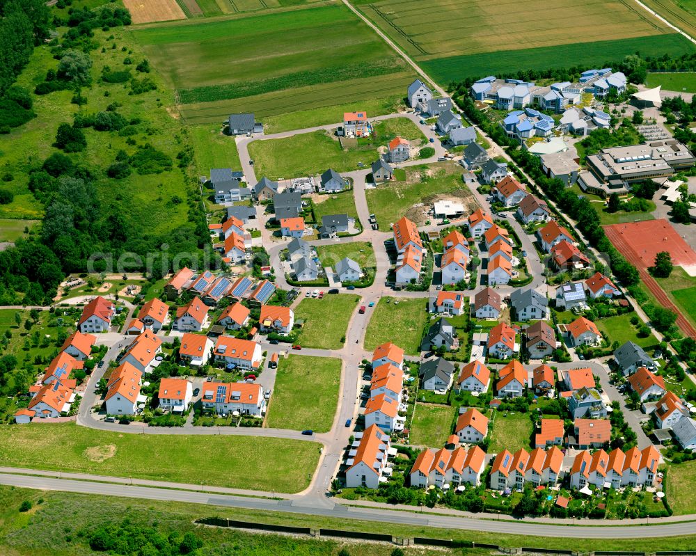 Aerial image Dußlingen - Single-family residential area of settlement in Dußlingen in the state Baden-Wuerttemberg, Germany