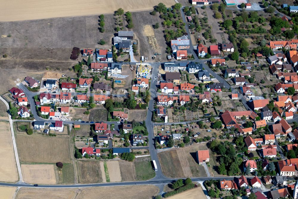 Aerial photograph Duttenbrunn - Single-family residential area of settlement in Duttenbrunn in the state Bavaria, Germany