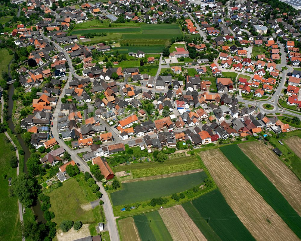 Aerial photograph Eckartsweier - Single-family residential area of settlement in Eckartsweier in the state Baden-Wuerttemberg, Germany