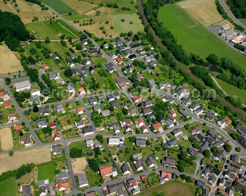 Aerial photograph Edingen - Single-family residential area of settlement in Edingen in the state Hesse, Germany