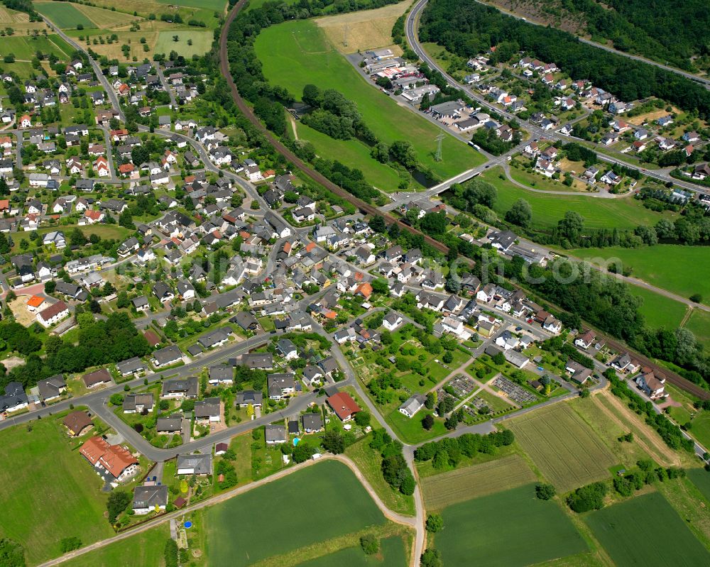 Edingen from above - Single-family residential area of settlement in Edingen in the state Hesse, Germany