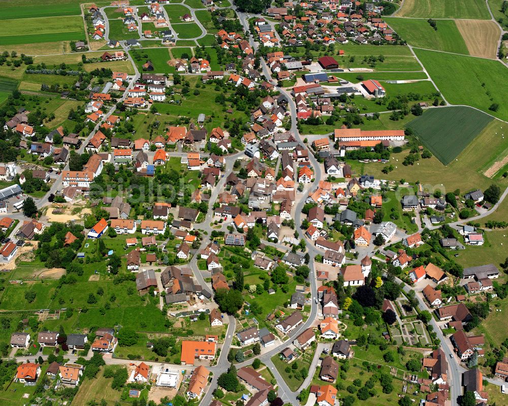 Aerial image Egenhausen - Single-family residential area of settlement in Egenhausen in the state Baden-Wuerttemberg, Germany