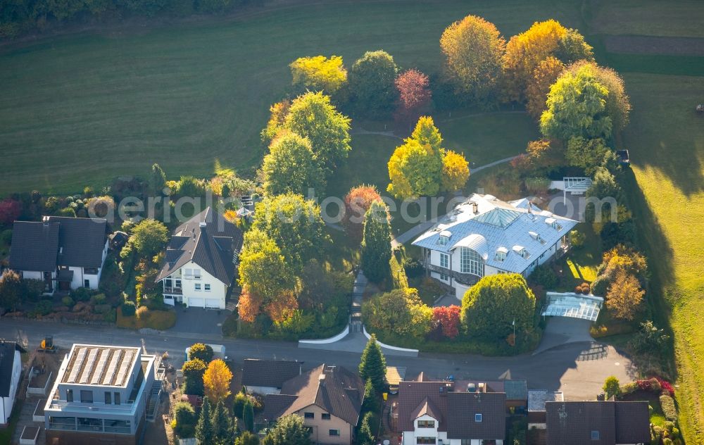 Aerial image Freudenberg - Single-family residential area of settlement at the Eichener street in Freudenberg in the state North Rhine-Westphalia