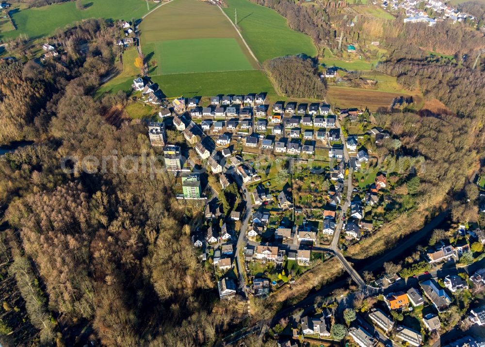 Wengern from above - Single-family residential area of settlement Auf dem Elberg in Wengern in the state North Rhine-Westphalia, Germany