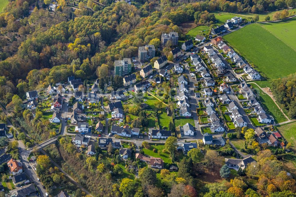 Wengern from above - Single-family residential area of settlement Auf dem Elberg in Wengern in the state North Rhine-Westphalia, Germany