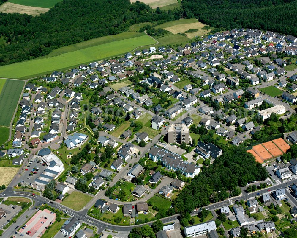 Aerial image Emmelshausen - Single-family residential area of settlement in Emmelshausen in the state Rhineland-Palatinate, Germany