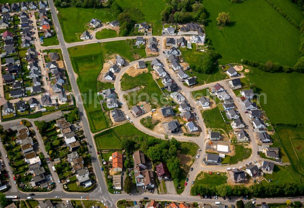 Ennepetal from above - Single-family residential area of settlement Walter-Sondermann-Strasse in Ennepetal in the state North Rhine-Westphalia