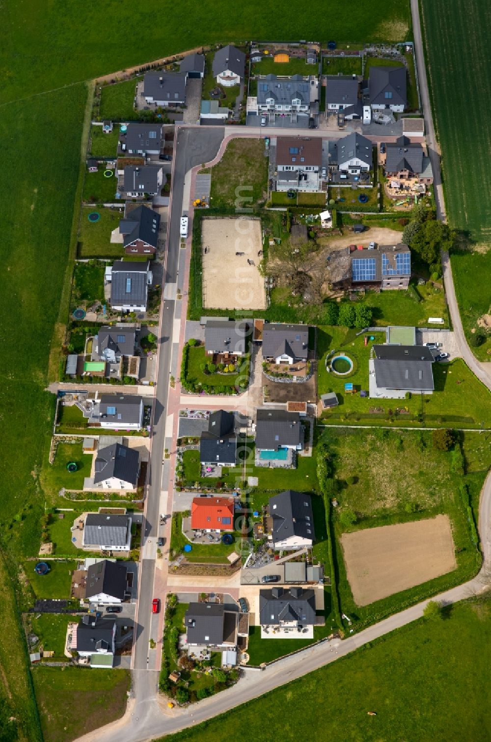 Aerial image Ennepetal - Single-family residential area of settlement Walter-Sondermann-Strasse in Ennepetal in the state North Rhine-Westphalia