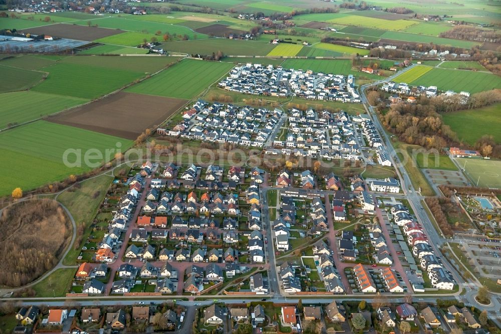 Aerial photograph Soest - Single-family residential area of settlement entlang of Ardeyweg in Soest in the state North Rhine-Westphalia, Germany