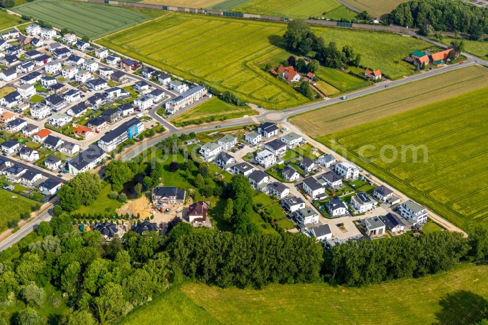 Soest from above - Single-family residential area of settlement entlang of Ardeyweg in Soest in the state North Rhine-Westphalia, Germany