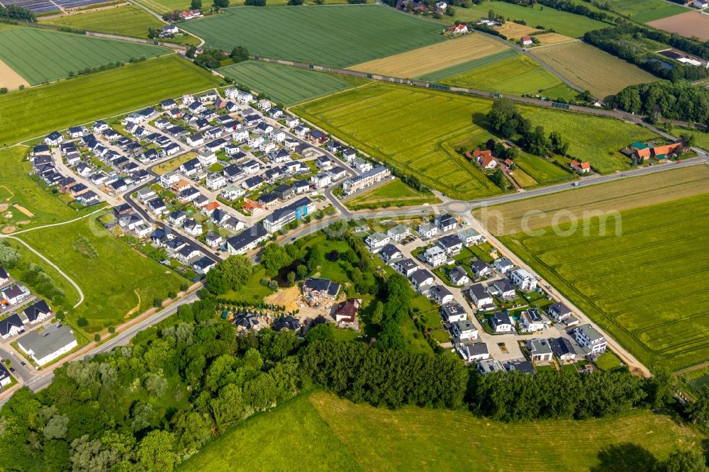 Soest from the bird's eye view: Single-family residential area of settlement entlang of Ardeyweg in Soest in the state North Rhine-Westphalia, Germany