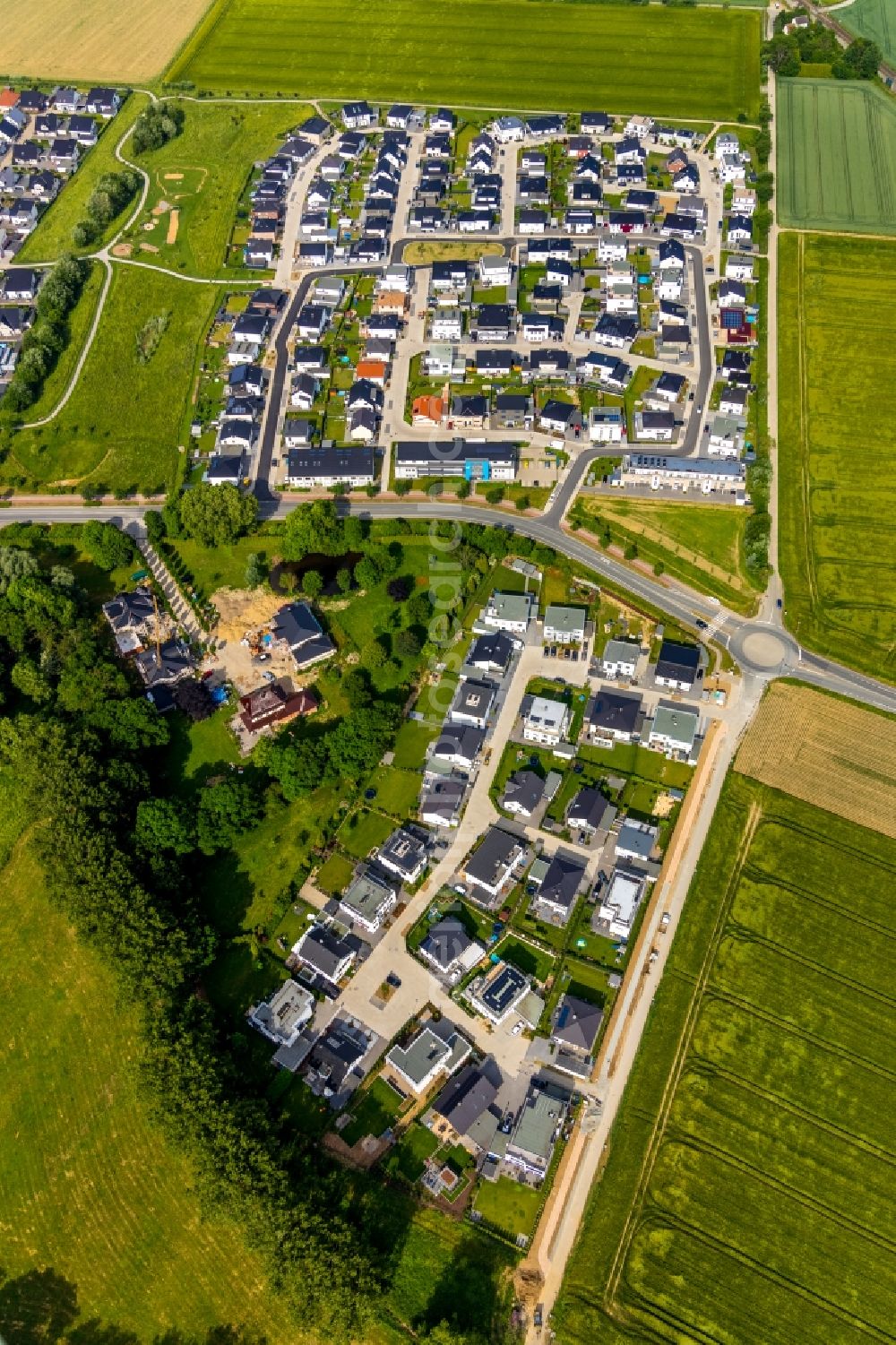 Aerial image Soest - Single-family residential area of settlement entlang of Ardeyweg in Soest in the state North Rhine-Westphalia, Germany