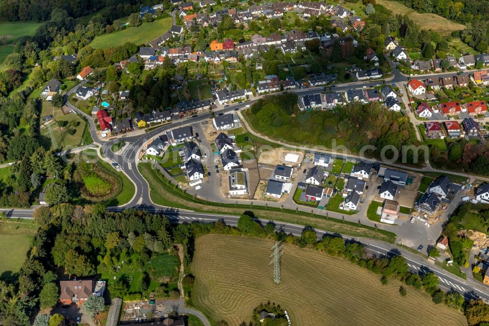 Aerial image Witten - Single-family residential area of settlement along the Bommeraner Heide in Witten in the state North Rhine-Westphalia, Germany