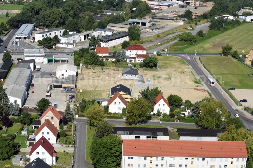 Aerial image Kamenz - Single-family residential area of settlement entlang der Gartenstrasse in Kamenz in the state Saxony