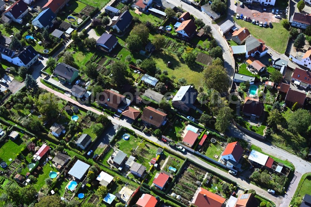 Aerial image Hohe Börde - Single-family residential area of settlement along the Morgenstrasse in the district Irxleben in Hohe Boerde in the state Saxony-Anhalt, Germany