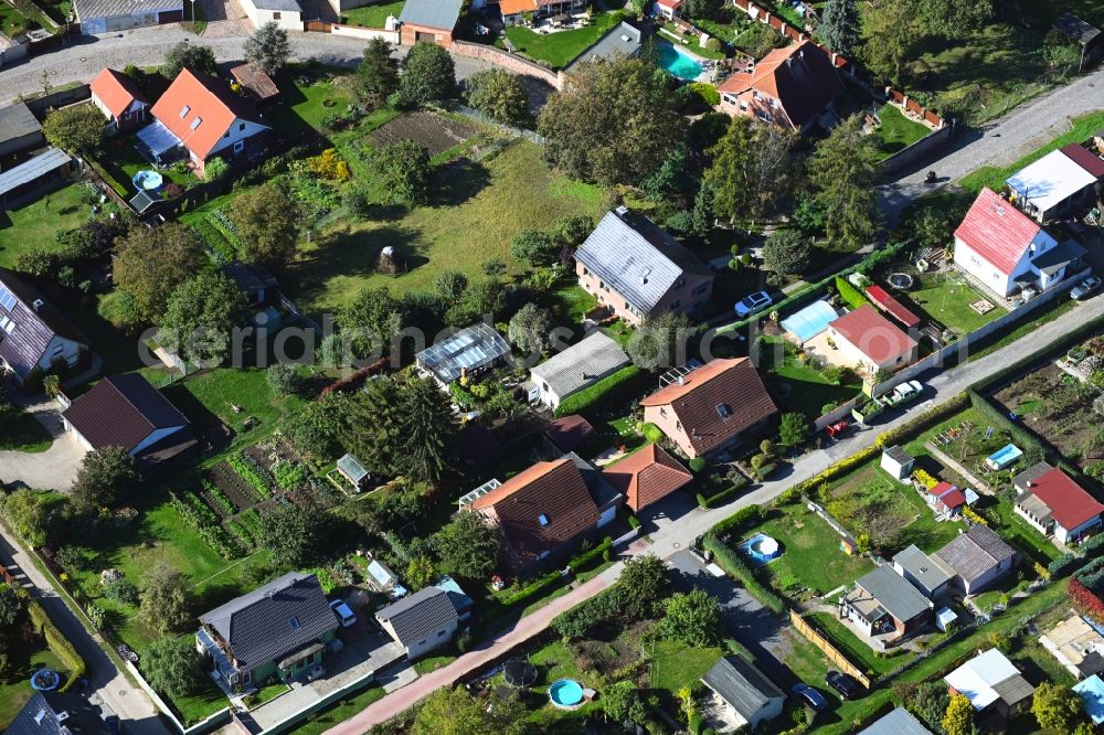 Aerial photograph Hohe Börde - Single-family residential area of settlement along the Morgenstrasse in the district Irxleben in Hohe Boerde in the state Saxony-Anhalt, Germany