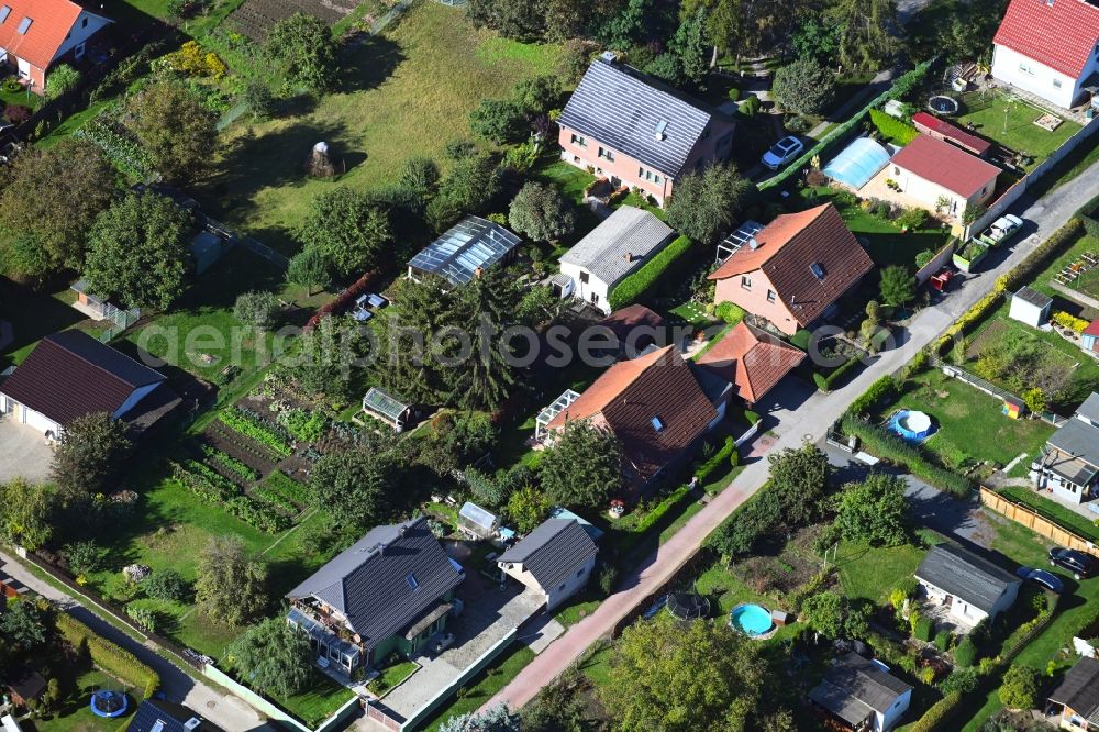 Aerial image Hohe Börde - Single-family residential area of settlement along the Morgenstrasse in the district Irxleben in Hohe Boerde in the state Saxony-Anhalt, Germany