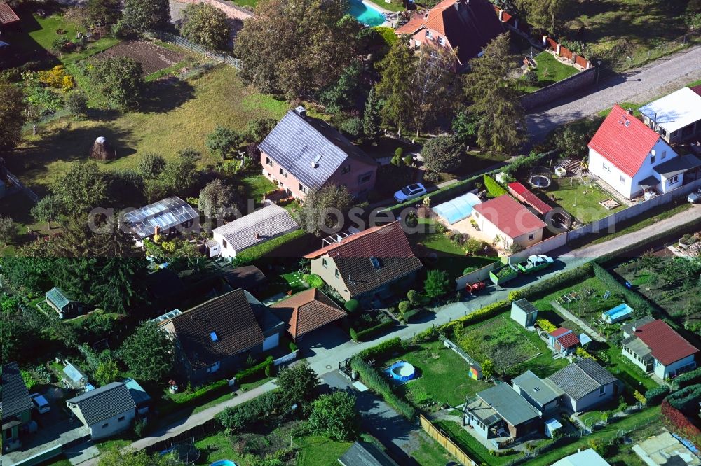 Aerial photograph Hohe Börde - Single-family residential area of settlement along the Morgenstrasse in the district Irxleben in Hohe Boerde in the state Saxony-Anhalt, Germany