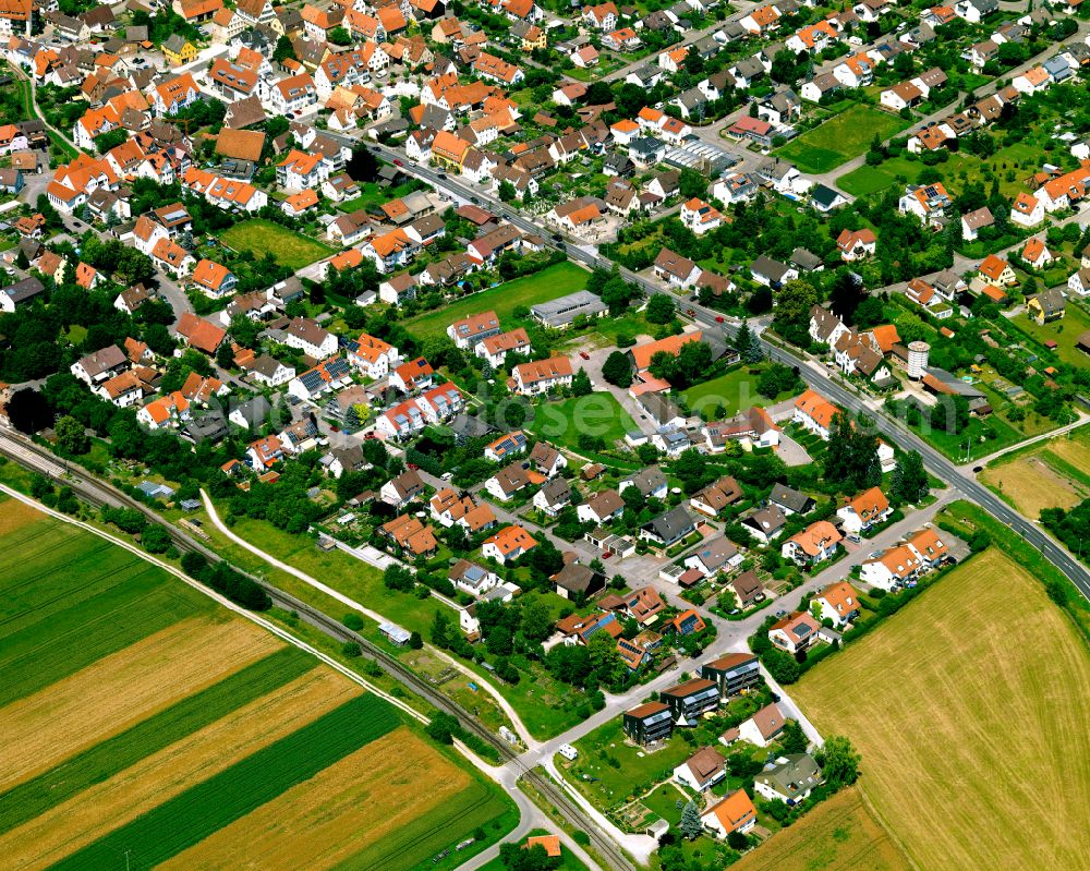 Aerial photograph Entringen - Single-family residential area of settlement in Entringen in the state Baden-Wuerttemberg, Germany