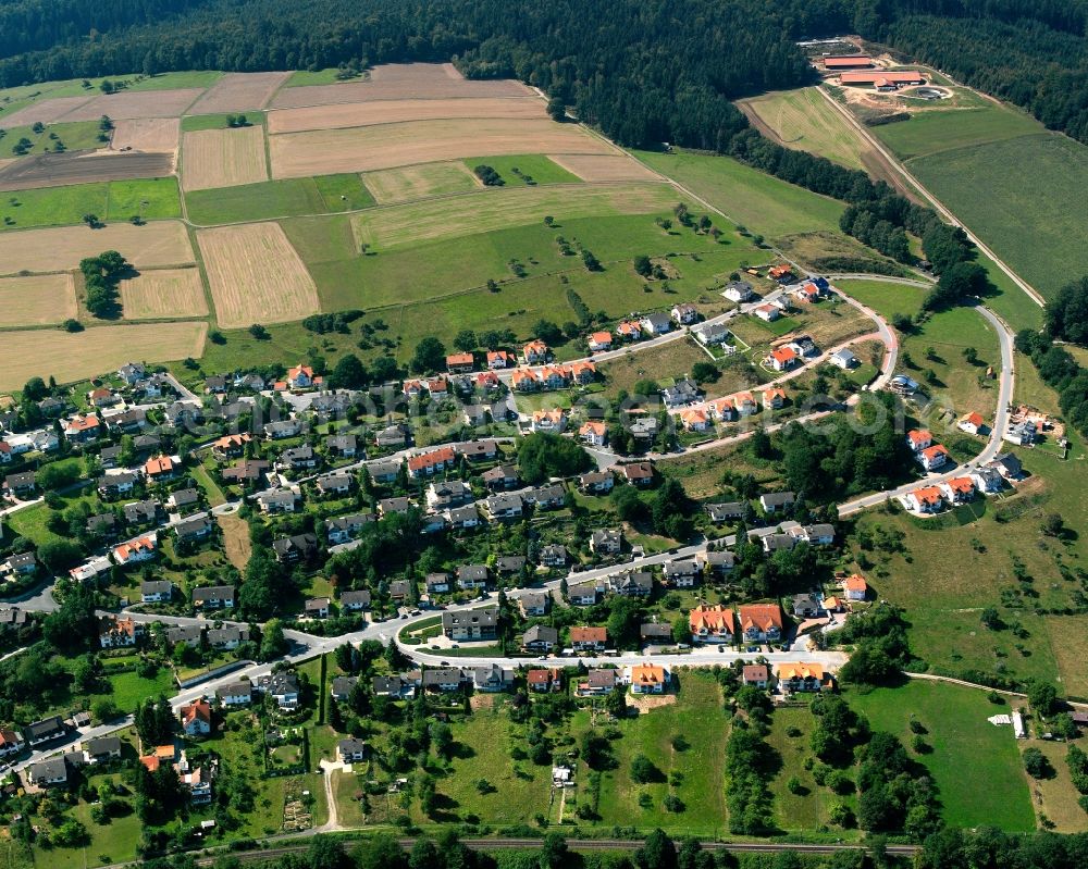 Aerial photograph Erbach - Single-family residential area of settlement in Erbach Odenwaldkreis in the state Hesse, Germany