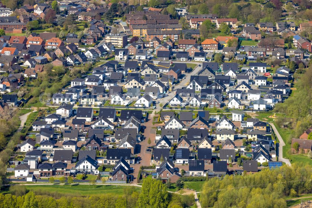 Aerial image Hamm - Residential area Am Eversbach in the Bockum-Hoevel part of Hamm in the state of North Rhine-Westphalia