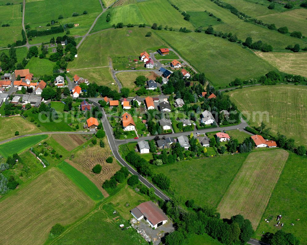 Feldkrücken from the bird's eye view: Single-family residential area of settlement in Feldkrücken in the state Hesse, Germany