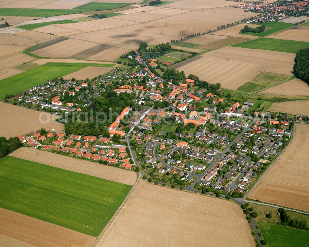 Aerial image Flachstöckheim - Single-family residential area of settlement in Flachstöckheim in the state Lower Saxony, Germany