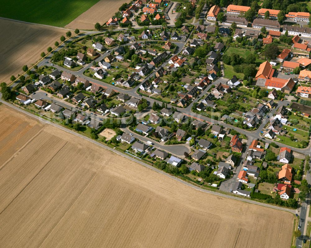 Aerial photograph Flachstöckheim - Single-family residential area of settlement in Flachstöckheim in the state Lower Saxony, Germany