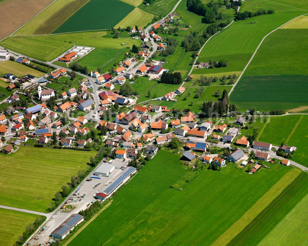 Aerial image Füramoos - Single-family residential area of settlement in Füramoos in the state Baden-Wuerttemberg, Germany