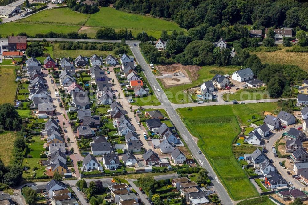 Aerial photograph Ennepetal - Single-family residential area of settlement on Dr.-Fritz-Textor-Ring in Ennepetal in the state North Rhine-Westphalia, Germany