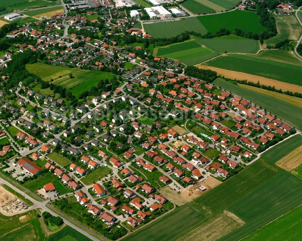 Furth from the bird's eye view: Single-family residential area of settlement in Furth in the state Bavaria, Germany