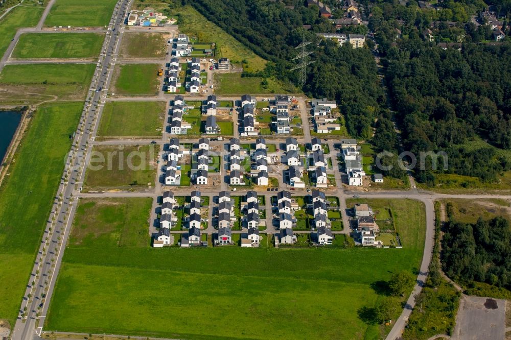 Aerial photograph Gelsenkirchen - Single-family residential area of settlement in Gelsenkirchen in the state North Rhine-Westphalia