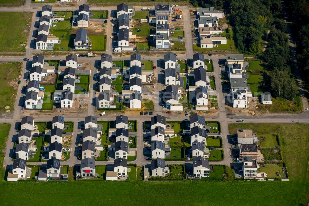 Gelsenkirchen from above - Single-family residential area of settlement in Gelsenkirchen in the state North Rhine-Westphalia