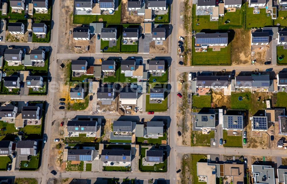 Aerial photograph Gelsenkirchen - Single-family residential area of settlement in Gelsenkirchen in the state North Rhine-Westphalia