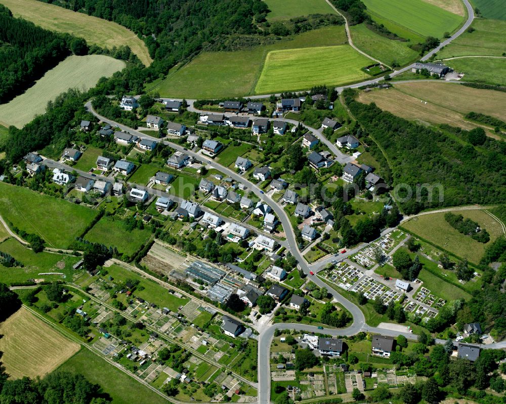 Aerial photograph Gemünden - Single-family residential area of settlement in Gemünden in the state Rhineland-Palatinate, Germany